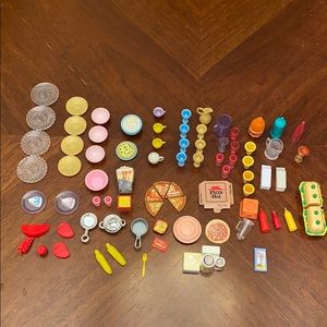 Miscellaneous Barbie Food & Dish-ware (82 Pieces)